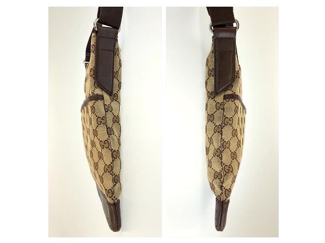 Borsa a tracolla Gucci GG Canvas Marrone Beige - vista 8