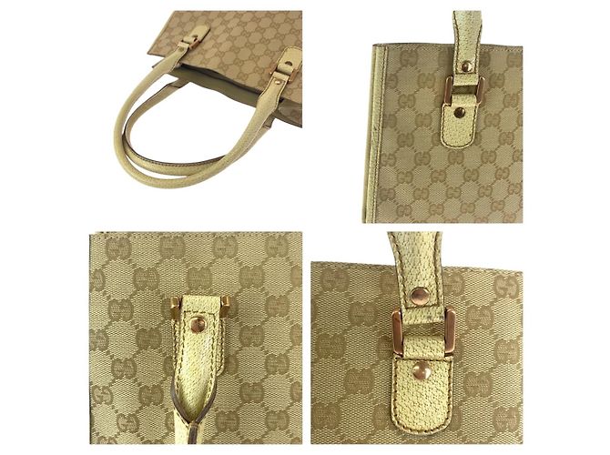 Tote Gucci in tela GG con borchie Marrone Beige - vista 5