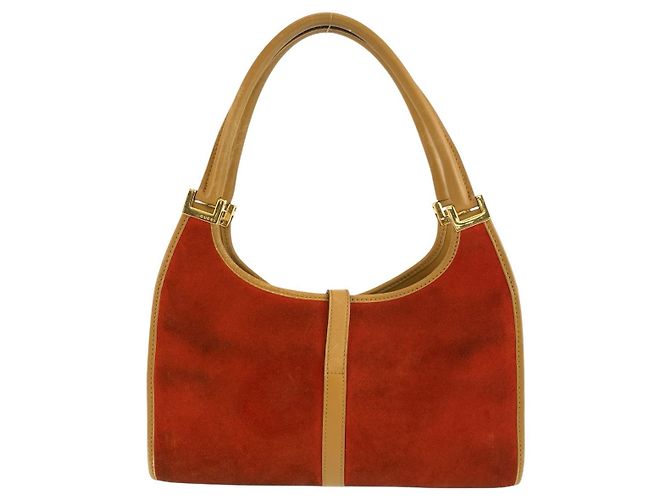 Borsa Gucci Jackie Arancione in Suede - vista 2