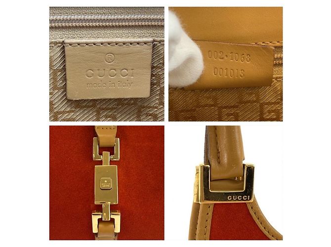 Borsa Gucci Jackie Arancione in Suede - vista 3