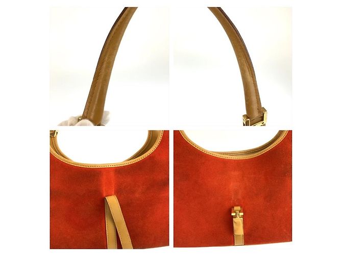 Borsa Gucci Jackie Arancione in Suede - vista 6