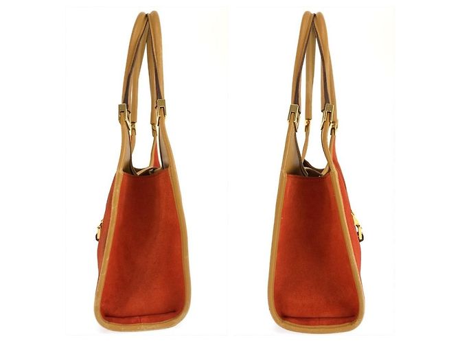 Borsa Gucci Jackie Arancione in Suede - vista 8