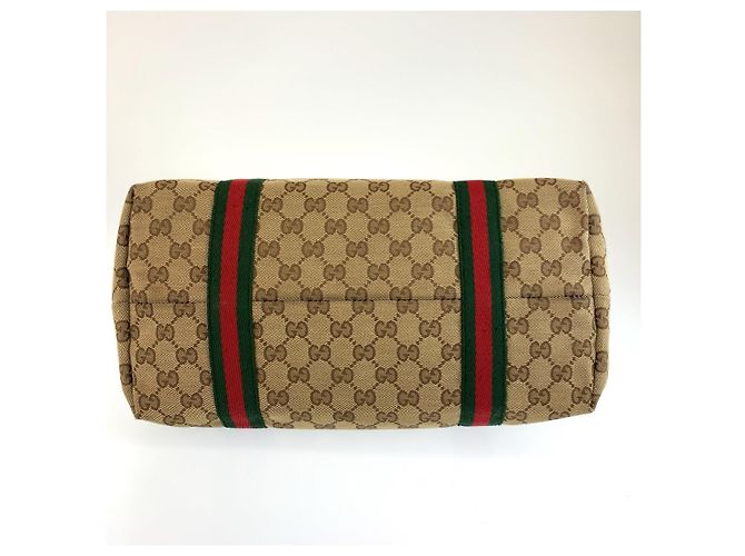 Gucci Shelly Line Tote Bag Braun Beige - Ansicht 10