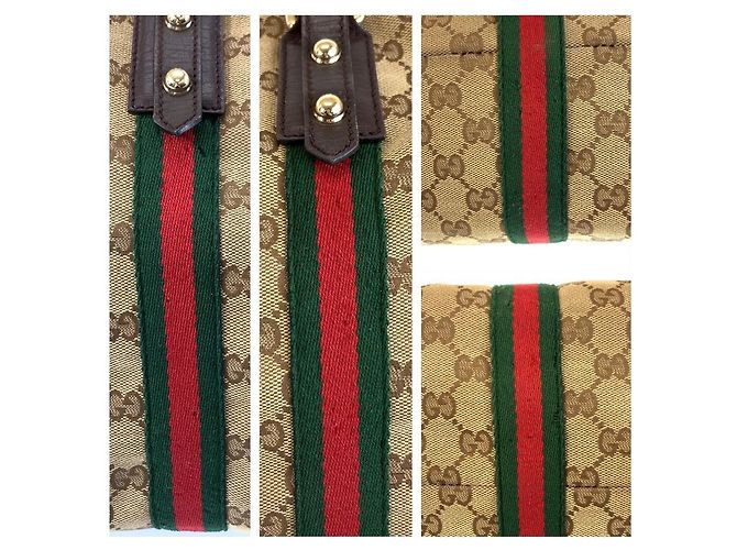 Gucci Shelly Line Tote Bag Braun Beige - Ansicht 5