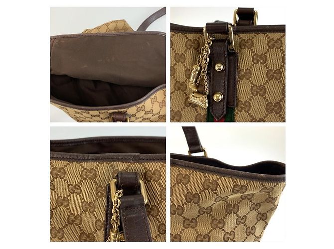 Gucci Shelly Line Tote Bag Braun Beige - Ansicht 6