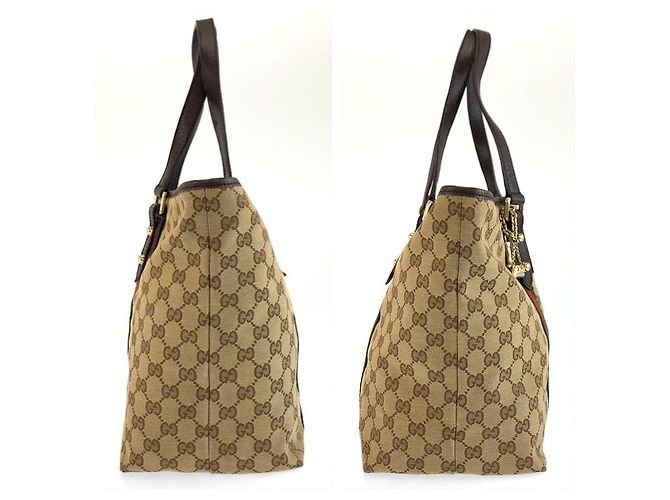 Gucci Shelly Line Tote Bag Braun Beige - Ansicht 8