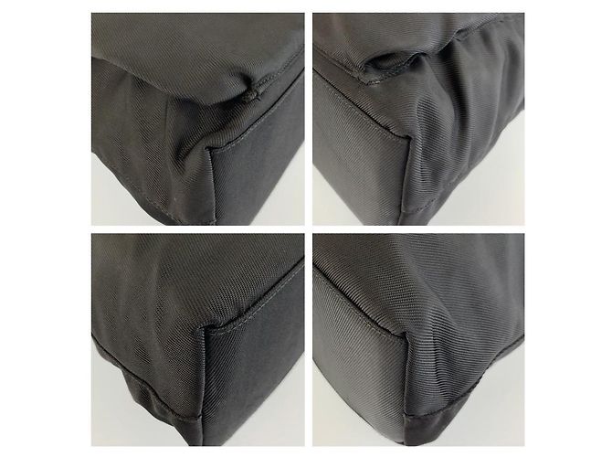 Borsa a mano Gucci Bamboo in nylon nero - vista 4
