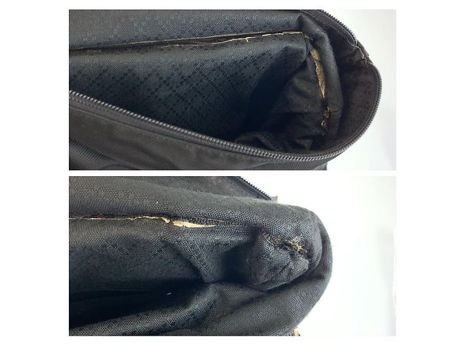 Borsa a mano Gucci Bamboo in nylon nero - vista 5
