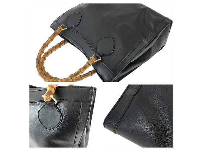 Saco Tote Gucci Bamboo Preto - vista 6