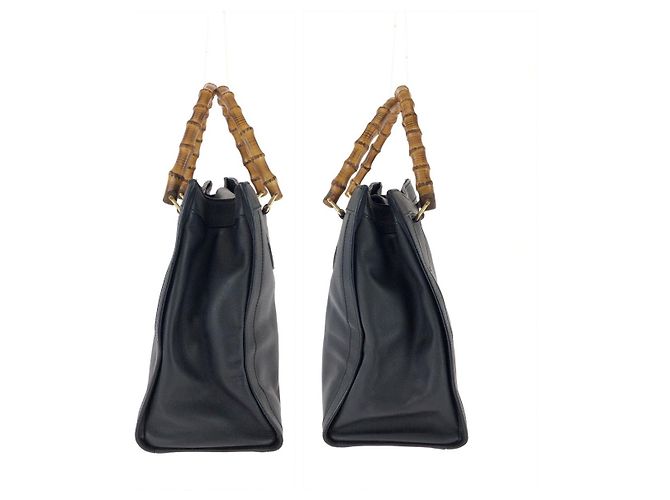 Saco Tote Gucci Bamboo Preto - vista 8