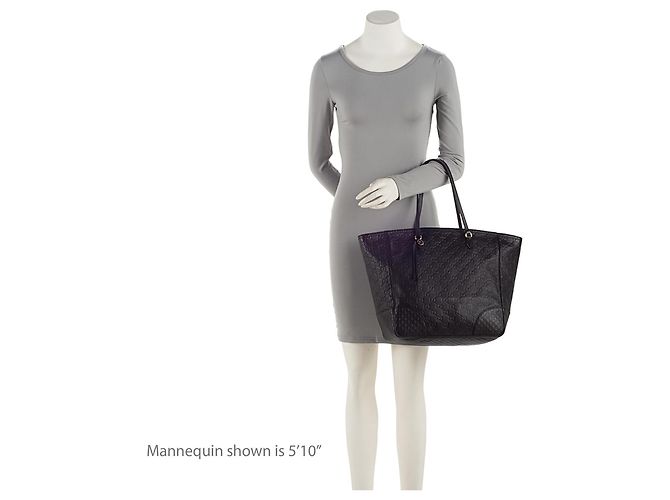 Gucci Guccissima Leather Bree Zip Medium Tote - FINAL SALE Schwarz - Ansicht 5