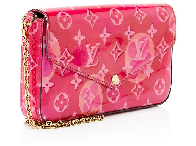 Louis Vuitton Monogram Vernis Valentine Felicie Pochette Rosa - vista 2