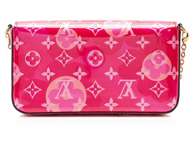 Louis Vuitton Monogram Vernis Valentine Felicie Pochette Rosa - vista 3