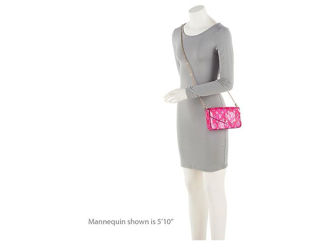 Louis Vuitton Monogram Vernis Valentine Felicie Pochette Rosa - vista 5