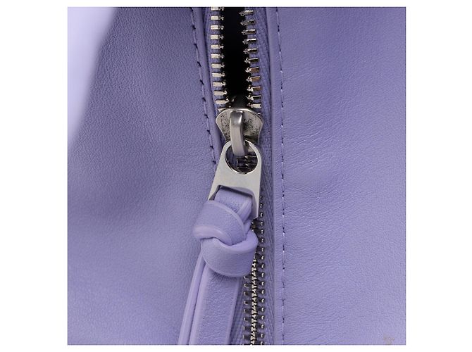 Bottega Veneta Mini Borsa Double Knot in pelle di vitello Porpora - vista 8