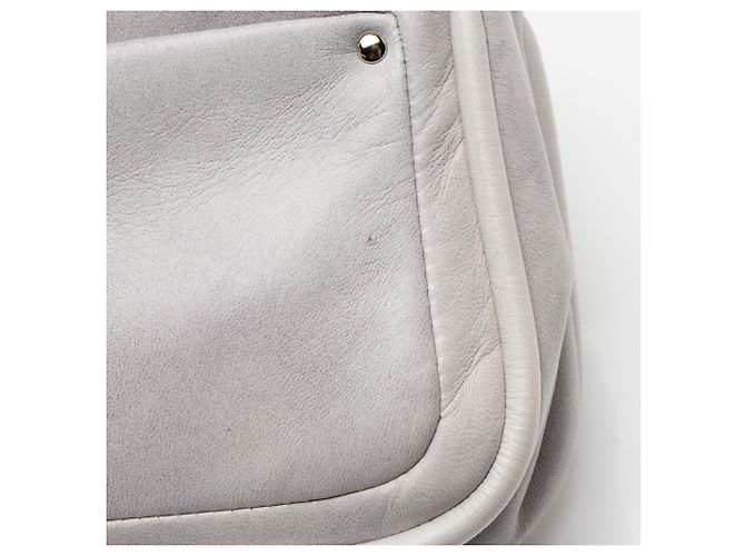 Gabrielle Chanel Calfskin Diagonal CC Flap Shoulder Bag Grey - view 9