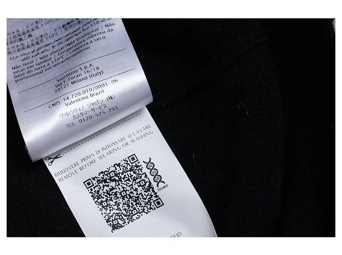 Valentino Garavani, VLTN Macro grid Pullover Schwarz - Ansicht 6