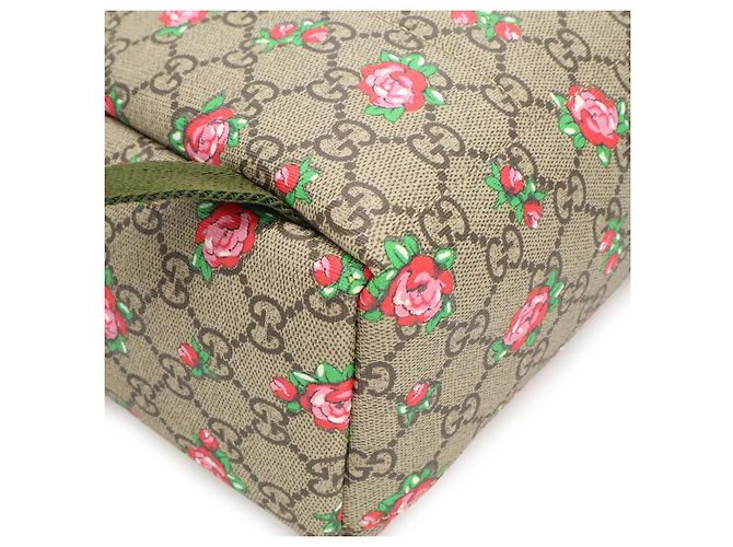 Zaino per bambini Gucci GG Supreme Stampa Rose Multicolore - vista 3