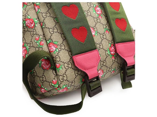 Zaino per bambini Gucci GG Supreme Stampa Rose Multicolore - vista 5