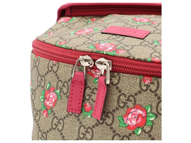 Zaino per bambini Gucci GG Supreme Stampa Rose Multicolore - vista 6