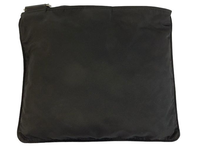 Prada Tessuto Pochette mit Dreiecks-Logo Schwarz - Ansicht 2