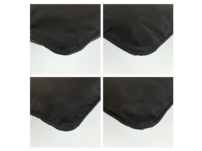 Prada Tessuto Pochette mit Dreiecks-Logo Schwarz - Ansicht 4