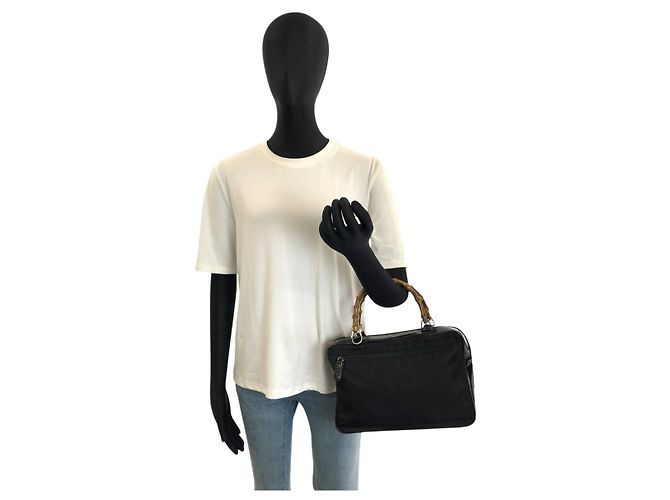 Bolso Gucci Bamboo 2way Negro - vista 6