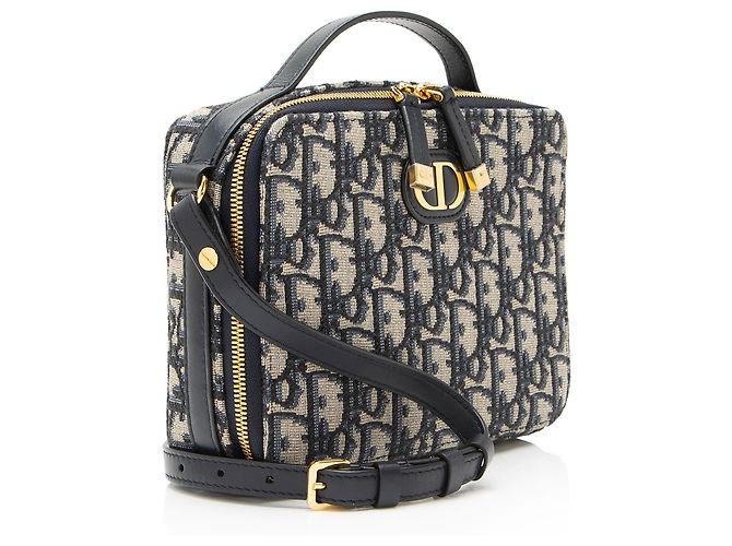 Autre Marque Dior Oblique 30 Montaigne Box Top Handle Azul - vista 2