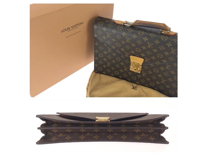 Louis Vuitton Monogram Serviette Conseiller Briefcase Marron - vue 10