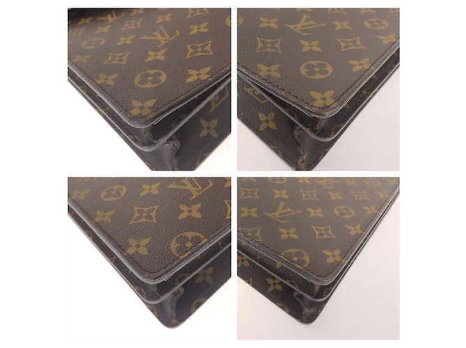 Louis Vuitton Monogram Serviette Conseiller Briefcase Marron - vue 3