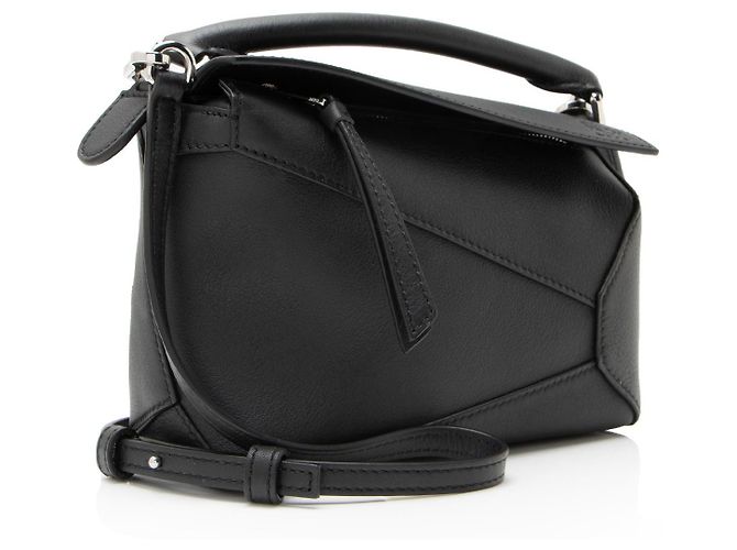 Bolsa Mini Puzzle Edge em pele de vitelo Loewe Preto - vista 2