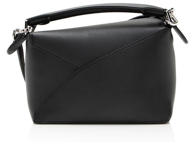 Bolsa Mini Puzzle Edge em pele de vitelo Loewe Preto - vista 3