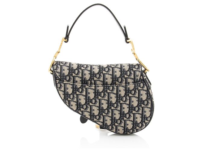 Autre Marque Mini Borsa Saddle Dior Oblique Blu - vista 3