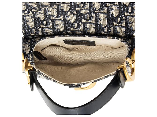 Autre Marque Mini Borsa Saddle Dior Oblique Blu - vista 7