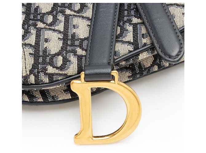 Autre Marque Mini Borsa Saddle Dior Oblique Blu - vista 9