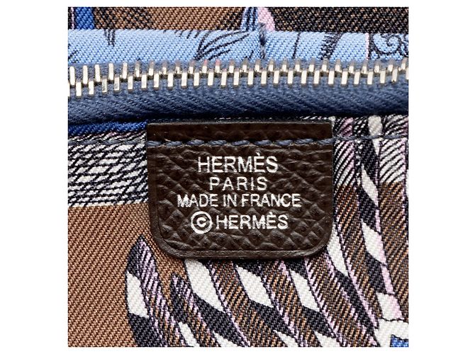 Hermès Portafoglio Hermes Epsom Azap Zip Around Grigio - vista 6