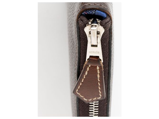 Hermès Portafoglio Hermes Epsom Azap Zip Around Grigio - vista 7