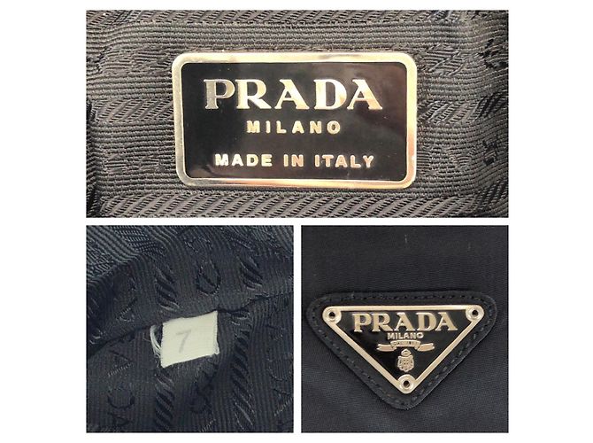Tote Sac cabas épaule Prada Tessuto Noir - vue 4