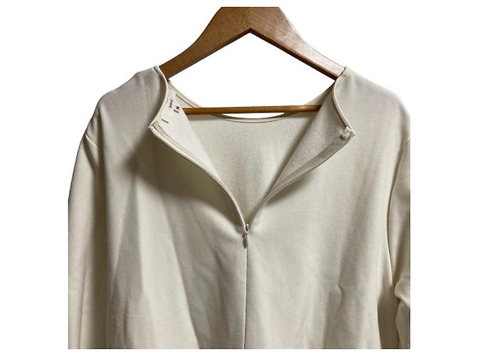 Autre Marque Top de manga comprida com folhos em fleece macio yori Branco - vista 4