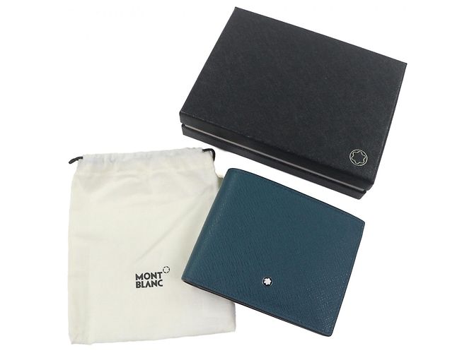 Billetera bifold Montblanc Salt Real Green System de cuero Verde - vista 2