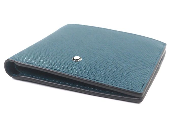 Billetera bifold Montblanc Salt Real Green System de cuero Verde - vista 4