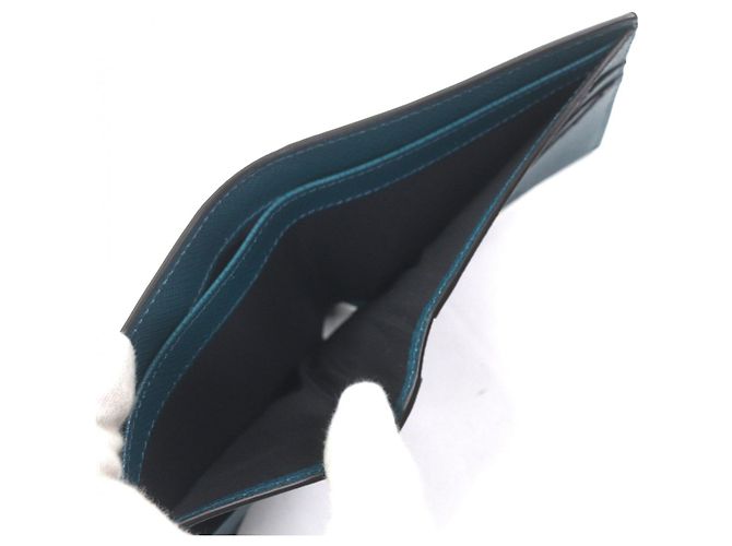 Billetera bifold Montblanc Salt Real Green System de cuero Verde - vista 6