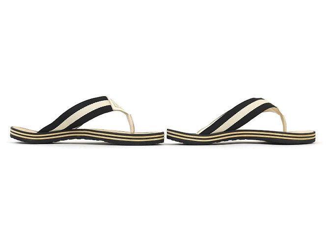 Sandali con listino tra le dita CHANEL ENTRE DOIGTS COCO Wood Nero Beige - vista 4