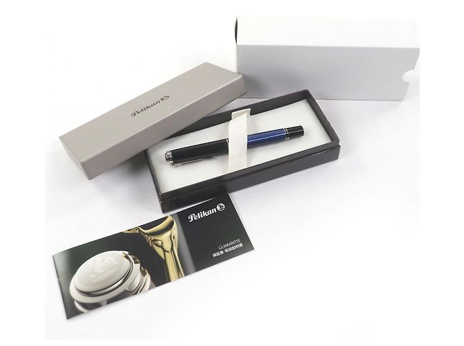 Autre Marque Pelikan Sovereign Au750 Füllfederhalter Schwarz Blau - Ansicht 2