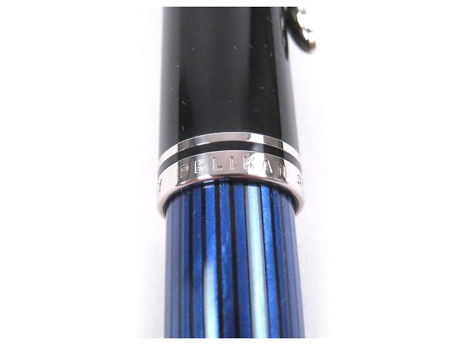 Autre Marque Pelikan Sovereign Au750 Füllfederhalter Schwarz Blau - Ansicht 7