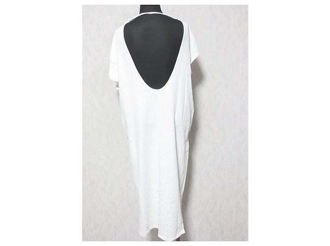 Autre Marque Vestido camiseta asimétrico SEA Blanco - vista 2