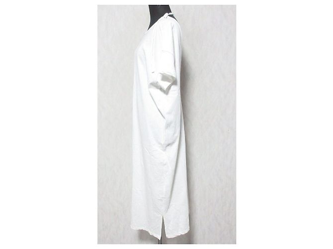 Autre Marque Vestido camiseta asimétrico SEA Blanco - vista 3