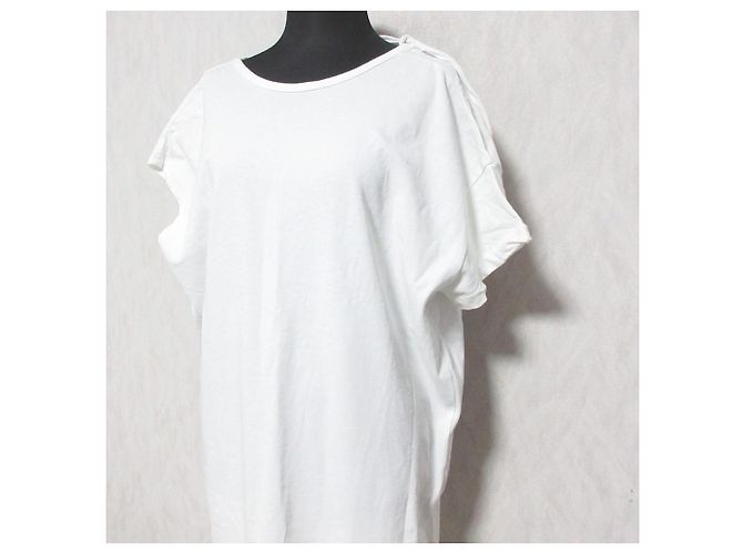 Autre Marque Vestido camiseta asimétrico SEA Blanco - vista 4