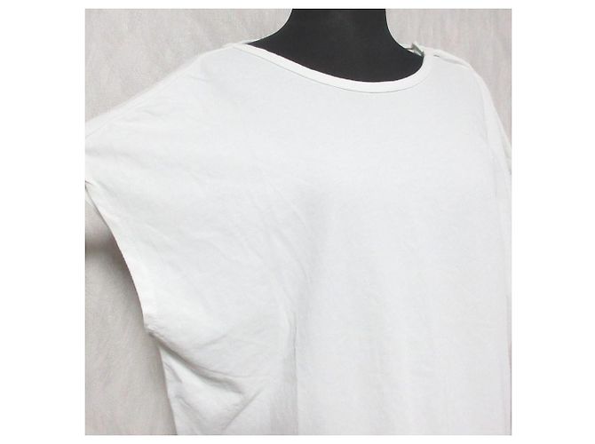 Autre Marque Vestido camiseta asimétrico SEA Blanco - vista 5