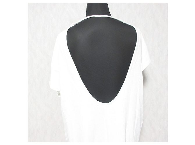 Autre Marque Vestido camiseta asimétrico SEA Blanco - vista 6
